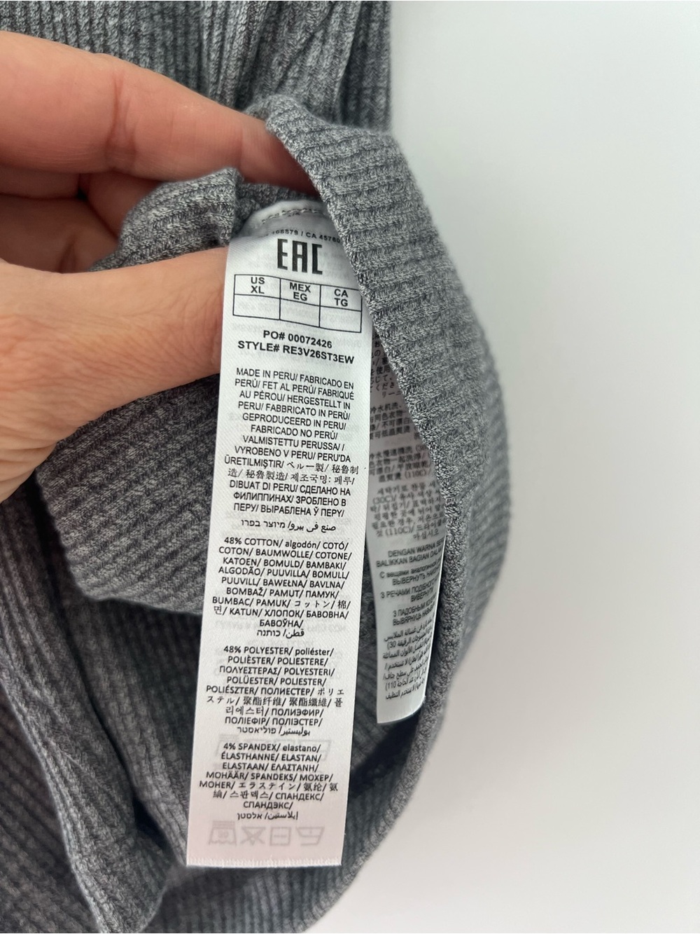 rag & bone Gray Ribbed Racerback Tank - Picture 4 of 6